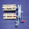 Máquina manual de desmontaje de suéteres de lana y cachemira de dos agujas, accionada por manivela de un eje, duradera y robusta, accesorio para máquina de tejer plana computarizada