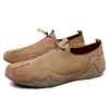 Mocasines de Cuero Suave, Transpirables y Modernos para Verano, Slip-On Casuales para Conducir, Suela Suave, Resistentes al Desgaste, Ligeros Slip-On para Hombre