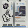 Cable de datos trenzado de un a tres colores en caja con pantalla digital, cable de carga en codo para embalaje, caja blíster, cordón para teléfono móvil, caja de alambre perforado