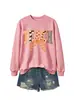 Amazon eBay loja independente moletom casual de moda feminina com estampa de fantasma, abóbora e listras com laço para exportação
