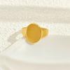 Nuevo Anillo Ovalado de Diseño Nicho Personalidad Moda Anillo de Acero Inoxidable para Mujer 18k Anillo Ajustable para Usar a Diario
