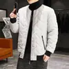 Chaqueta acolchada de algodón para hombre, gruesa y cálida de invierno, con cuello liso, estilo coreano, a la moda.