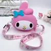 Bolsa de Silicona para Niños Dibujos Animados Melody Moda Billetera Bolso Cruzado para Niñas Bolso de Hombro a Juego con la Ropa Bolsa de Almacenamiento