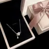 Colar Gargantilha Nalan S925 Prata Esterlina Coração Gota d'Água Franja Doce e Luxuoso Diamante Adornado Joia da Moda Y01356