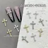 Accesorios Nuevos para Uñas Transfronterizos, Estilo Punk Retro Aleación Perla Incrustada Diamante Cruz Uña Accesorios al por Mayor