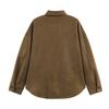 Moda Femenina Transfronteriza Europea y Americana Otoño e Invierno 2025 Chaqueta Camisa Textura Gamuza W055 250838