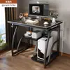 Escritorio de computadora, escritorio de gaming pequeño, mesa de escritorio para uso doméstico, mesa de comedor para dormitorio, adecuado para colocar una computadora, escritorio de estudio para estudiantes y escritorio de oficina