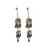 Pendientes Bohemios de Plata con Flecos de Gota de Agua Estilo Étnico Retro Pendientes de Nicho Artesanía Pesada Pendientes de Moda de Gama Alta