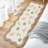 Alfombra de cachemira gruesa moderna de celebridades de Internet, pequeña y fresca, manta para la mesita de noche del dormitorio, alfombra larga para sala de estar, alfombra para el ventanal del hogar