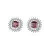 Transmissão ao Vivo Transfronteiriça Mais Vendidos Brilhantes Brincos Vermelho Romã Full Diamond Festa Brilhantes Diamante Joias de Alto Padrão Elegantes Brincos de Moda