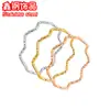 Anillo de Onda Ultrafina de Nicho, Anillo de Articulación con Textura de Cáñamo, Anillo de Acero de Titanio Cielo Estrellado Hielo Triturado Chapado en Oro de 18 Quilates