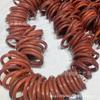 Pulsera de Ágata Roja Natural Ágata Roja Rojo Caqui Rojo Sur Redonda Raya Pulsera de Jade Calcedonia Pulsera de Belleza Neumático Ancho