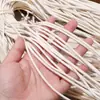 Cuerda de Algodón Puro Retorcido con Núcleo de 1.5 mm a 3 mm Cuerda de Amarre Tejida a Mano para Manualidades Cuerda de Tirador Borde de Cuerda Cuerda de Algodón