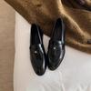 Zapatos para Mujer Estilo Mismo de Mamá Uva, Mocasines Arco del Triunfo, Zapatos Planos para Mujer Otoño e Invierno, Zapatos Pequeños de Cuero Estilo Británico, Zapatos de Tacón Bajo