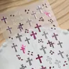 Pegatina Original para Uñas Cruzada Estampado Leopardo 5D en Relieve Estéreo Versátil Cruzada para Uñas DIY Estilo Tj