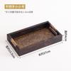 Bandeja de té tailandesa, bandeja rectangular de ratán para salón de belleza tailandés, bandeja de té de bambú vintage de madera para el hogar.