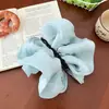 Exquisito Pasador de Plátano Plegado, Tul Plegado Volante Extra Grande, Coleta Delicada Que Hace que la Cara Parezca Más Pequeña, Pasador de Plátano