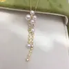 Colar de Pérolas Naturais de Água Doce Seiko Zhuji Supply com Várias Pérolas e Pingente de Pérola Fashionable com Zircônia Micro-Pavimentada