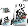 3D Novo Robô Cósmico Astrobot Estudante Mochila Bolsa Lápis Mochila Conjunto Impresso de Três Peças