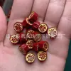 Arena de Cristal de Alto Contenido Accesorios de Cinabrio DIY, Calabaza de Cinabrio Chapada en Oro, Pixiu, Joyería con Colgante de Loto, Abalorios Sueltos al por Mayor