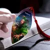 Marcador de página estilo chinês com nervuras de folha quatro famosos personagens dos Três Reinos desenho animado criativo artesanato DIY fábrica de presentes direto