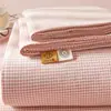 Sábanas Ajustables de Algodón Estilo Muji Populares Sábanas Ajustables Teñidas en Hilo de 40 Hilos 100% Algodón Puro Protector de Colchón Tatami Cubierta de Cama Clase A