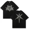 Camiseta Unisex Retro de Alta Qualidade para Homens da Banda de Metal Americana New Kaos Estilo de Rua Top 100% Algodão
