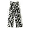 Nuevos Pantalones de Hielo de Gasa Estilo Chino para Mujer, Estampados, Casuales, Retro, Sueltos, Pantalones de Pierna Ancha con Caída Estilo Pintura a Tinta