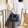 Denim de Alta Gama con Brillantes Pedrería, Moda Casual Versátil de Cadena de un Solo Hombro Cruzado Bolso de Mano Nuevo Tendencia Verano 2026
