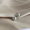 Textura cinza frio temperamento versátil de alta qualidade agulha de prata 925 brinco de pérola stud brincos de luxo leve fábrica