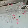 Mini diamante para decoración de uñas en forma de corazón K9 brillante fondo puntiagudo forma de corazón coloridos pequeños aretes de tachuela en forma de corazón decoración de uñas