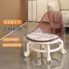 Banqueta Pequena de Acrílico com Rodízios Silenciosos, Banqueta de Aprendizagem Infantil, Cadeirinha Pequena Moderna com Rodas, Banqueta Baixa, Banqueta para Preenchimento de Costuras