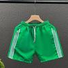 Shorts Deportivos Casuales a Rayas de Tres Rayas Verano Secado Rápido Shorts de Hombre Shorts Grandes Ropa Exterior Shorts de Gimnasio Playa