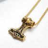 Moda Europeia, Americana, Japonesa e Coreana Hip-Hop Versátil Aço Titânio Martelo de Thor Pingente Personalizado Masculino e Feminino Casual Colar de Casal