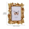 Marco de fotos rectangular de resina estilo europeo para decoración del hogar con múltiples mariposas en un diseño de relieve disperso