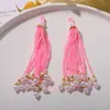 Estilo Chino Borla Flecos Vintage Perlas Perlas Colgante Pequeño DIY Dopamina Colorido Broche Accesorio Colgante Encanto para Bolsa