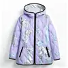 2026 Estación Independiente Transfronteriza TEMU Moda Femenina Acolchado Algodón Ropa de Algodón Estampado Digital Floral Cremallera Ropa de Algodón para Mujer