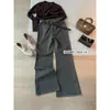Jeans Suxinlan/YOUMO de Lujo Ligero, Elásticos en Cuatro Direcciones, Versátiles, Adelgazantes, de Pierna Ligeramente Acampanada para Mujer 72623-1 (con cinturón)
