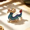Broche del Zodiaco Chino Dragón, Broche de Metal Vintage, Nuevo Accesorio para Chaqueta de Traje Estilo Chino, Broche de Regalo