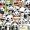 128 Pegatinas de Panda, Lindas y Creativas, Adorables Pegatinas de Dibujos Animados de Panda Versión Q Clásicas, Pegatinas Impermeables para Diarios y Habitaciones