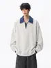 Camisa polo de bloques de color estilo americano para hombre, nueva colección otoño 2026, marca de moda, con diseño de dos piezas falso, top casual