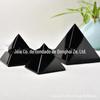 Decoração de pirâmide de cristal preto obsidiana natural decoração de família cristal branco pedra bruta de cristal