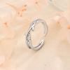 Anillo 925 con diseño de rama de capullo para mujer, avanzado, ligero, de lujo, de nicho, popular, sencillo, personalizado, abierto, con letras.