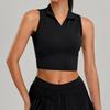 Camiseta Polo Deportiva Transpirable con Cuello Cruzado para Nube Transfronteriza, Ropa sin Mangas para Mujer para Fitness al Aire Libre, Running, Tenis, Yoga