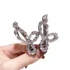 Seleção Cuidadosa2026 Primavera/Verão Novo Presilha Lateral Laço com Strass Branco Presilha de Cabelo Presilha para Franja com Strass de Trabalho Pesado