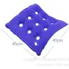 Almofada de ar quadrada de algodão aveludada com bordas duplamente costuradas, espessada para prevenir escaras, almofada de assento de nove furos, almofada para glúteos, almofada quadrada para encosto de cadeira de rodas doméstica