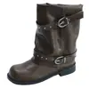 Botines retro desgastados con remaches, 2026, perfectos para el uso diario, para ir al trabajo y para el estilo urbano, geniales y elegantes, fáciles de poner y quitar, botines cortos estilo caballero, botines de moda