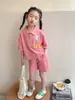 Traje Polo para Niñas Ropa de Verano 2024 Nuevo Estilo Moda de Verano para Niños Ropa de Bebé Niña Conjunto de Dos Piezas