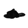 Pantuflas mullidas para mujer para usar en exteriores, nuevas pantuflas peludas de pelo de conejo de moda Otoño/Invierno 2026, pantuflas de algodón de una tira para mujer