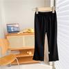 Calças da menina Verão Bebê Menina Lace Stretch Ice Silk Pants Leggings Bonito Cor Sólida Calças Flared